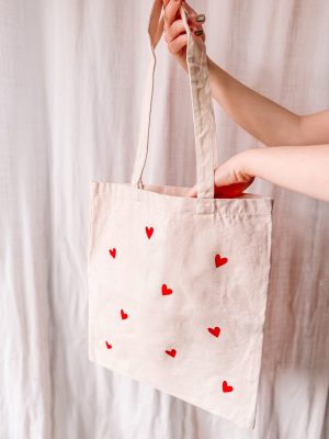 Totebag hartjes