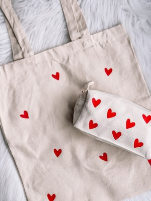 Totebag hartjes - Afbeelding 2