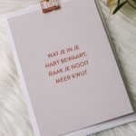 Wat je in je hart bewaart