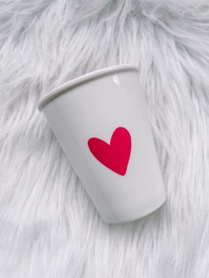 Tas hartje roze