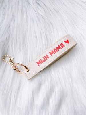 Sleutelhanger mijn mama beige