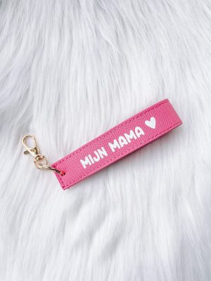 Sleutelhanger mijn mama fushia