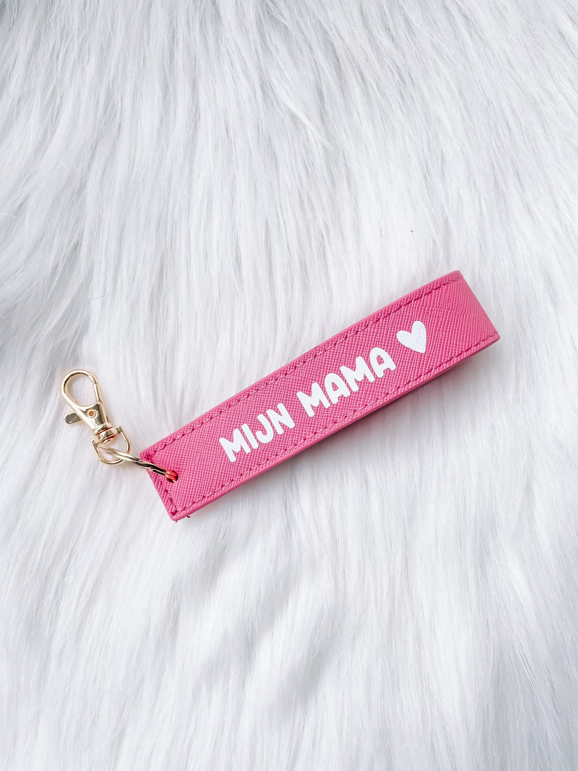 Sleutelhanger mijn mama fushia