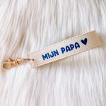 Sleutelhanger mijn papa beige