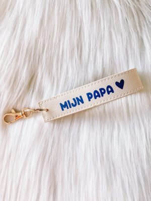Sleutelhanger mijn papa beige