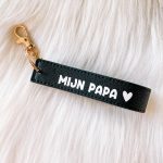 Sleutelhanger mijn papa zwart