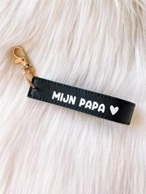 Sleutelhanger mijn papa zwart