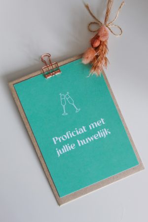 Proficiat huwelijk kleur