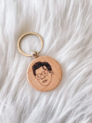 Houten sleutelhanger - Harry