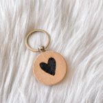 Houten sleutelhanger - hartje