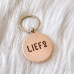 Houten sleutelhanger - liefs