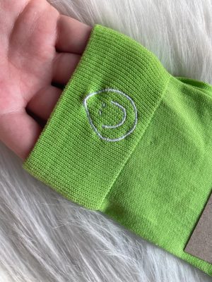 Kousen lichtgroen smiley 39/42