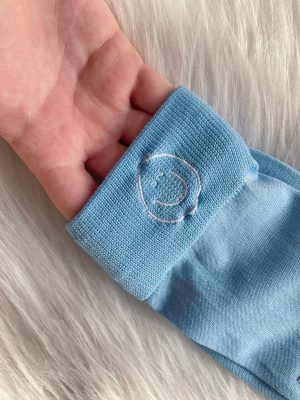 Kousen lichtblauw smiley 43/46
