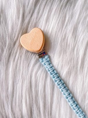 Macrame fopspeenkoord lichtblauw