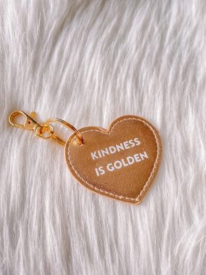 Sleutelhanger hartje goud
