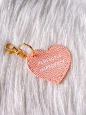 Sleutelhanger hartje roze