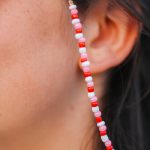 Brillenkoord rood/roze
