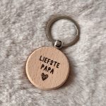 Houten sleutelhanger - Liefste papa