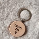 Houten sleutelhanger - Liefste opa