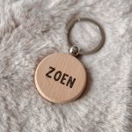 Houten sleutelhanger - Zoen