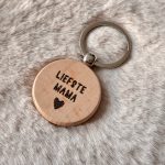 Houten sleutelhanger - Liefste mama