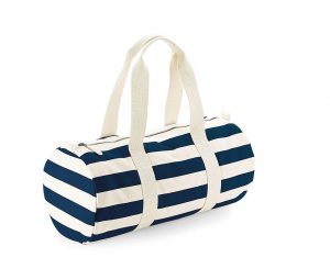 Reis- en logeertas blauw/wit strepen