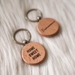 Houten sleutelhanger - Home sweet home
