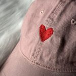 Pet roze hartje wit