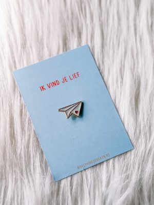 Pin: glitter vliegertje