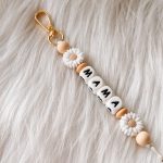 Mama sleutelhanger - wit