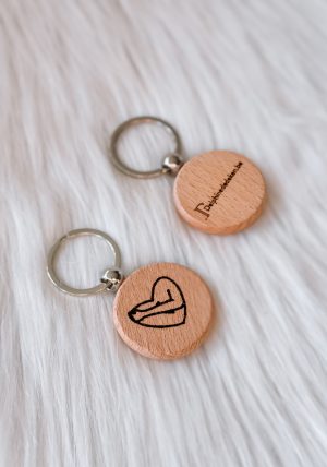 Houten sleutelhanger - zelfliefde