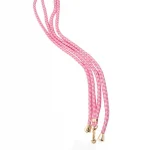 Phone cord cotton roze/wit