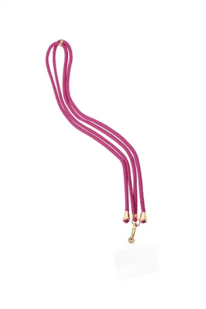 Phone cord cotton rood/paars