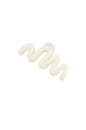 Hairclip zigzag ivory