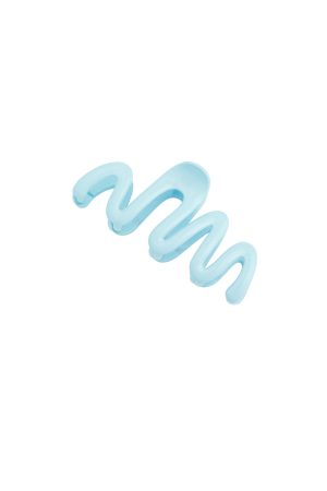 Hairclip zigzag lichtblauw