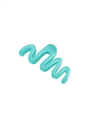 Hairclip zigzag teal