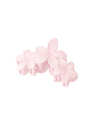 Hairclip grote bloemen pale pink