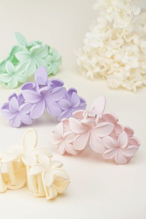 Hairclip grote bloemen pale pink - Afbeelding 2