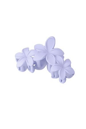 Hairclip grote bloemen paars