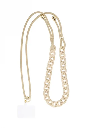 Phone cord ringen - beige