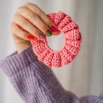 Scrunchie lichtkoraalrood