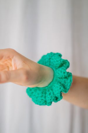 Scrunchie felgroen - Afbeelding 2