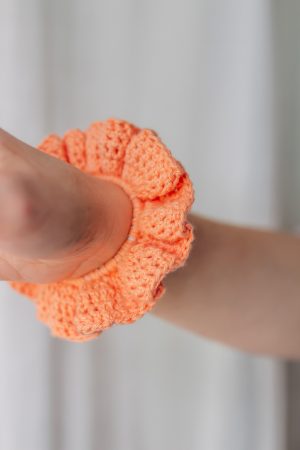 Scrunchie pasteloranje - Afbeelding 2
