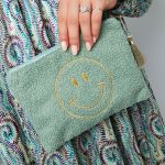 Make-up bag teddy smiley munt