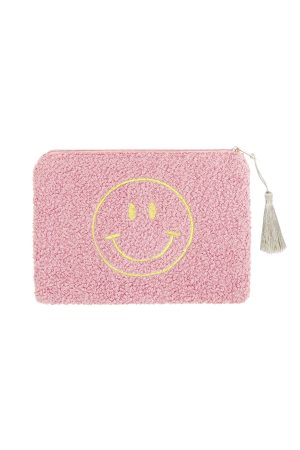 Make-up bag teddy smiley lila - Afbeelding 3