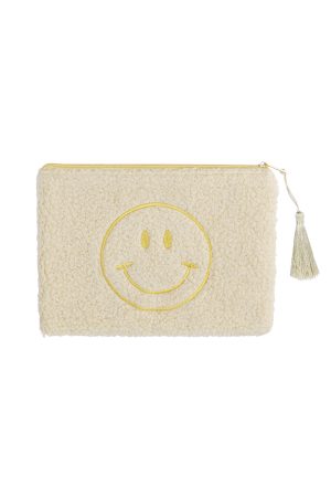 Make-up bag teddy smiley lila - Afbeelding 4