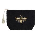 Make-up bag teddy bee zwart