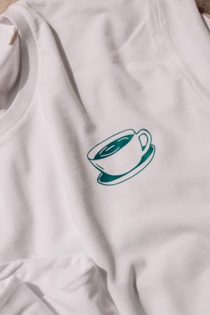 T-shirt slow coffee munt/donkergroen - Afbeelding 4