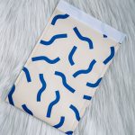 Cadeauzakje m: blauw strepen / 3 stuks
