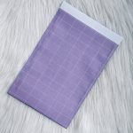 Cadeauzakje m: paars grid / 3 stuks